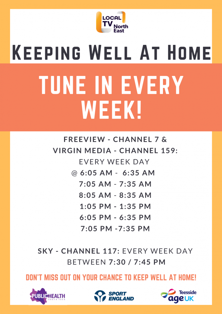 Information on how to watch the Keeping Well at Home channel 