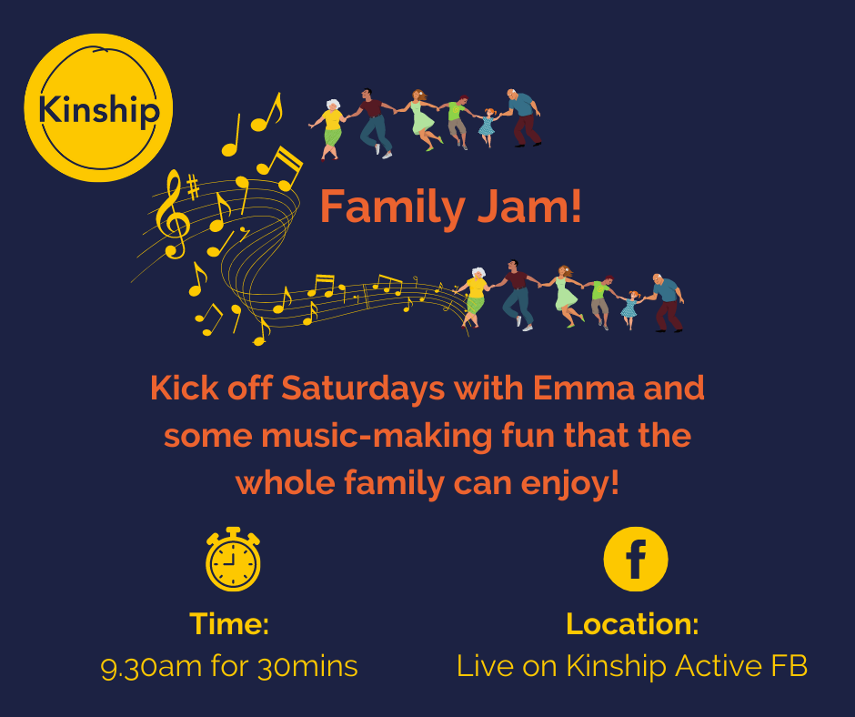 Kinship Active Family Jam Saturday sessions poster