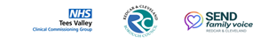 Logo's: Tees Valley CCG. Redcar & Cleveland Council, SEND Family Voice