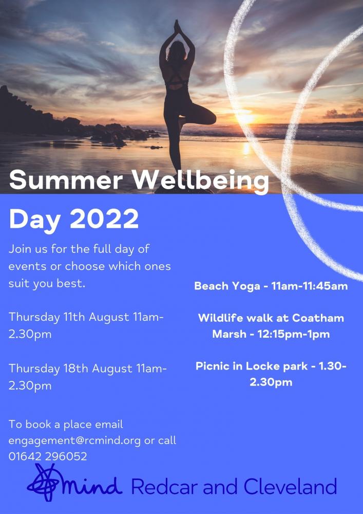 Thursday 11th & 18th of August - Wellbeing Days with Mind