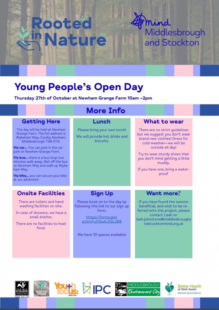 Routed in Nature Young Peoples Open Day Poster Oct 22