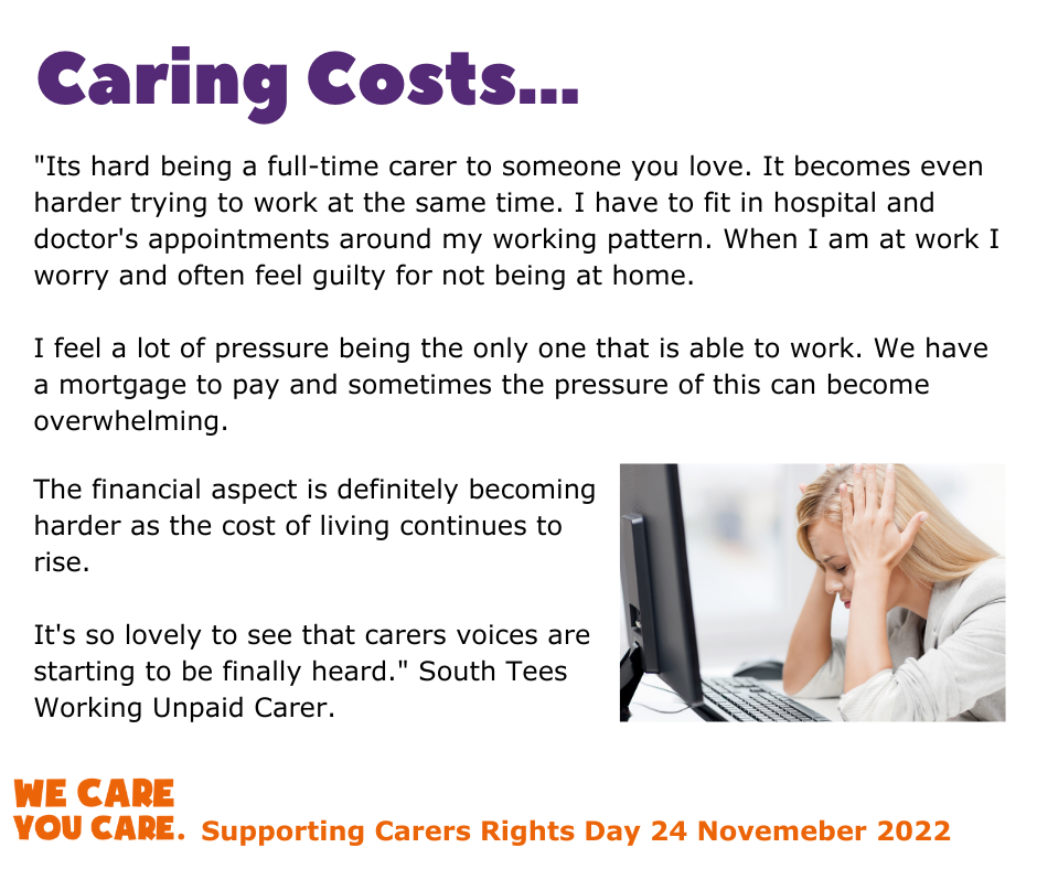 Caring Costs.. quote from local carer
