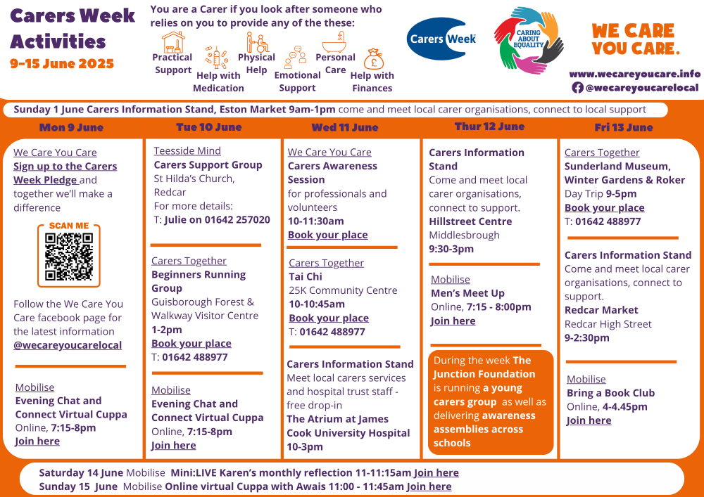 Carers Week Timetable