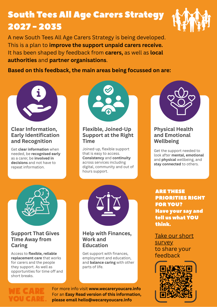 South Tees All Age Carers Strategy poster