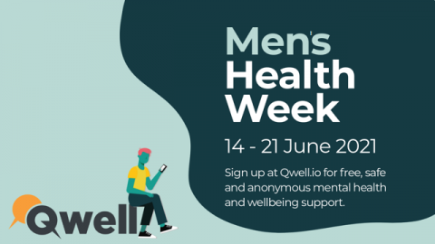 Mens Health Week Qwell graphic