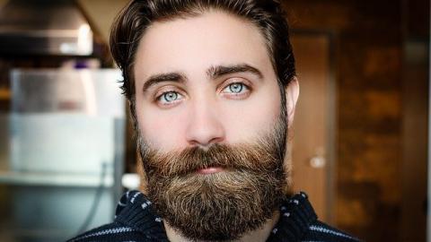Male with beard and blue eyes