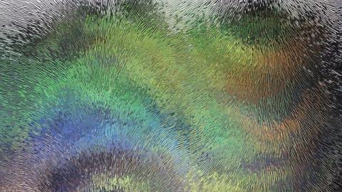 Rainbow effect frosted glass