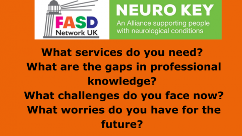 FASD Network UK and Neuro Key logo with black text on orange background